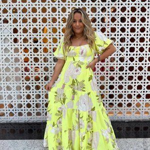 FARM RIO Neon Garden Maxi dress sz S NWT AMAZING!!!!